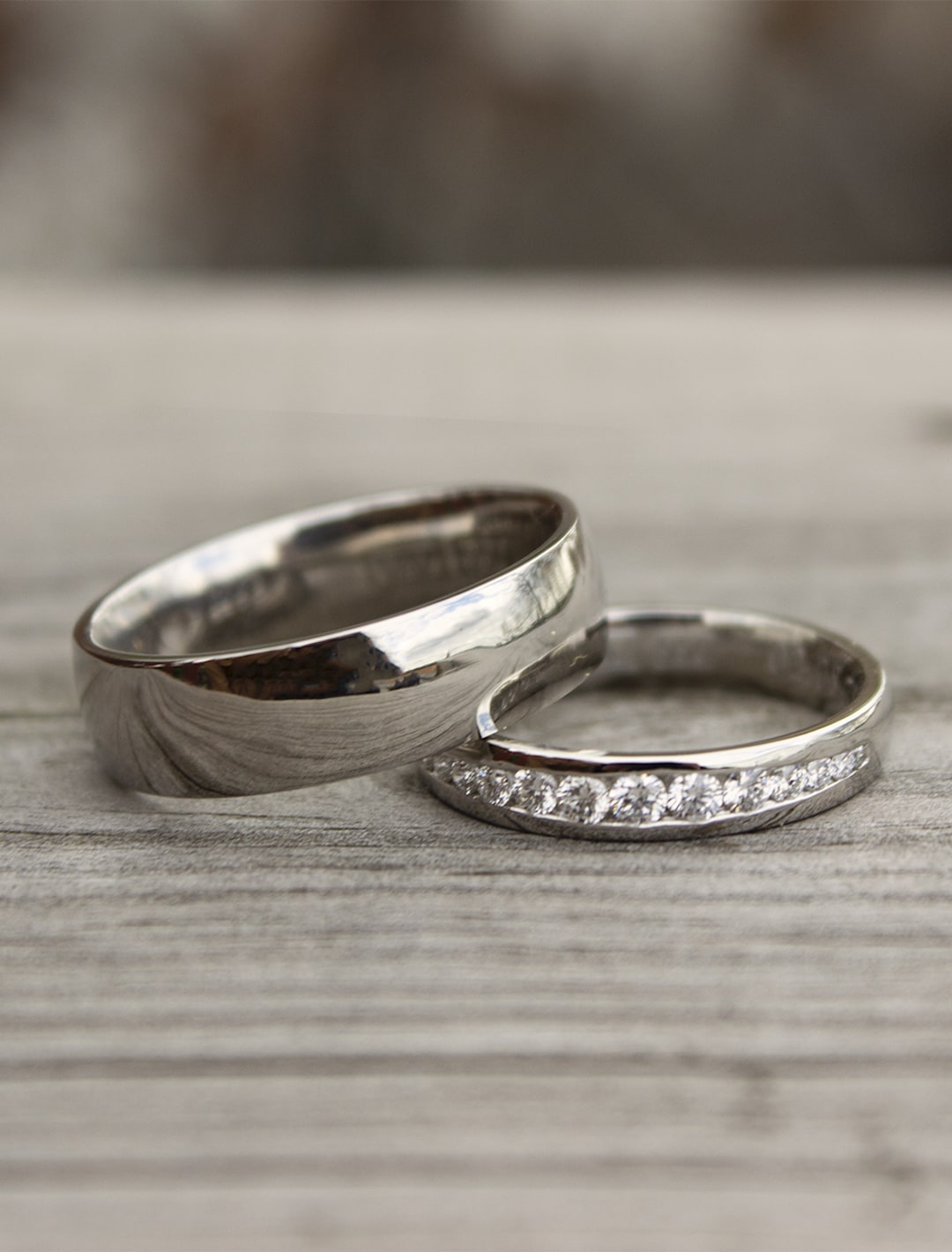 Platinum wedding bands diamonds